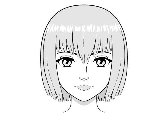 realistic anime face female