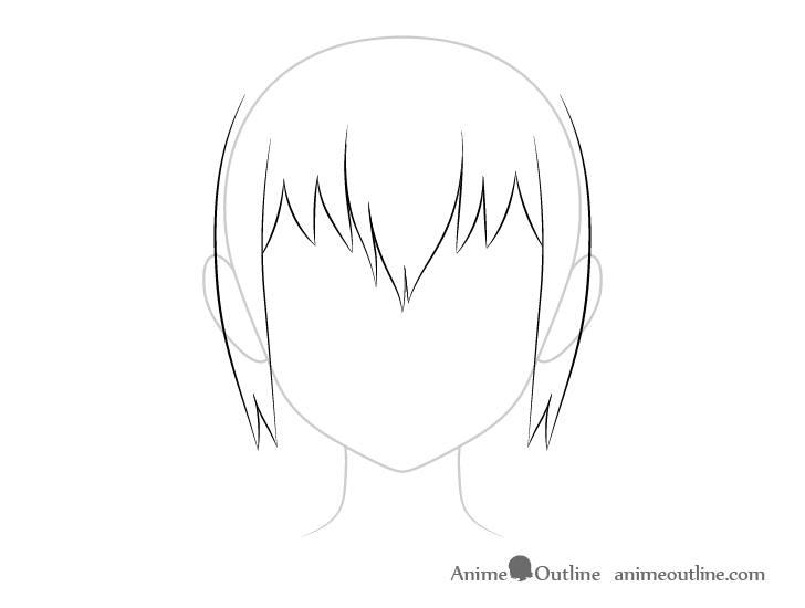 How to Draw Wet Anime Hair Step by Step AnimeOutline