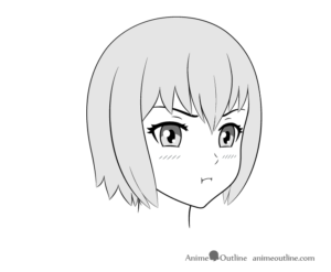 How to Draw Anime Pouting Face Tutorial - AnimeOutline