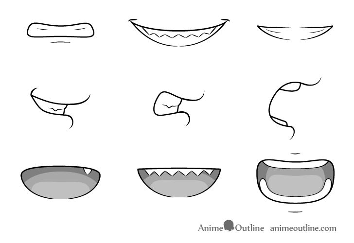 Anime teeth drawing