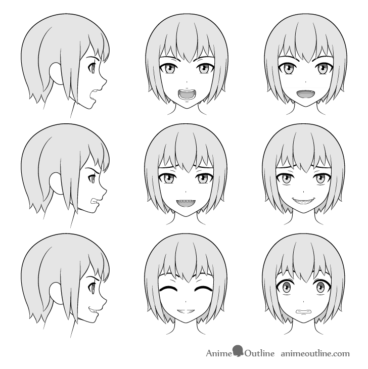 how to draw anime smiles
