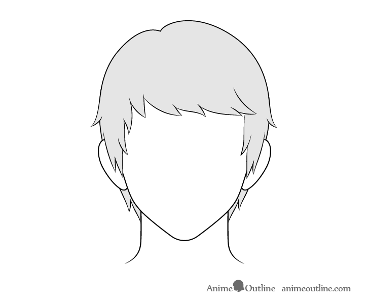 How to Draw Anime Male Hair Step by Step - AnimeOutline