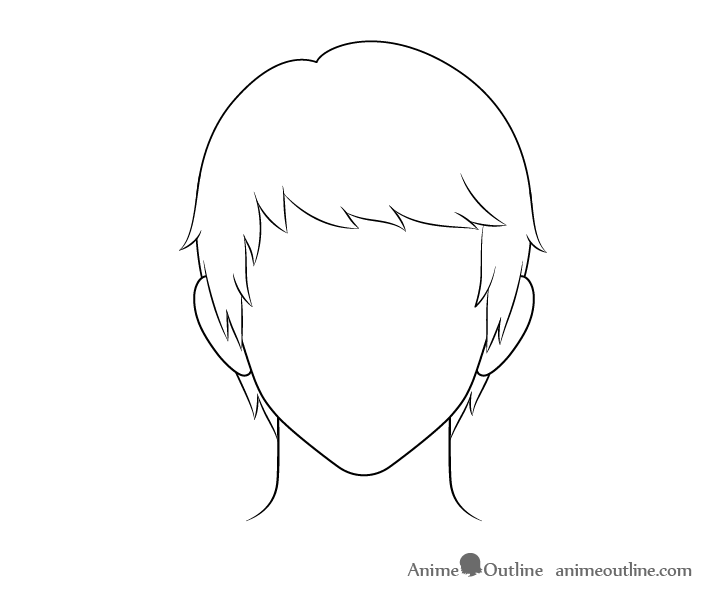How To Draw Anime Boy Hair - Drawing Realistic Anime Hair