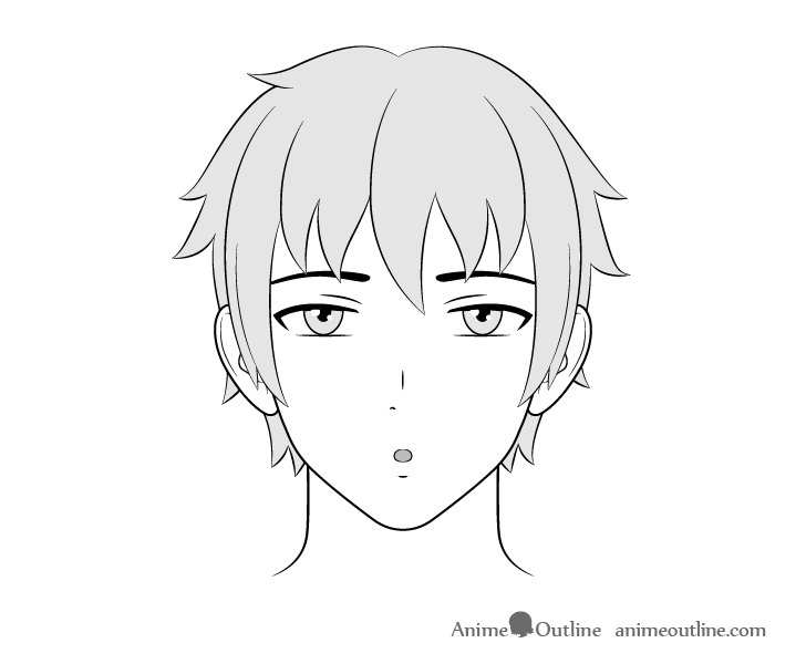 Anime Drawing Fan art Mouth, Manga boy, face, monochrome, head png