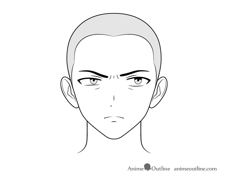 anime male face template