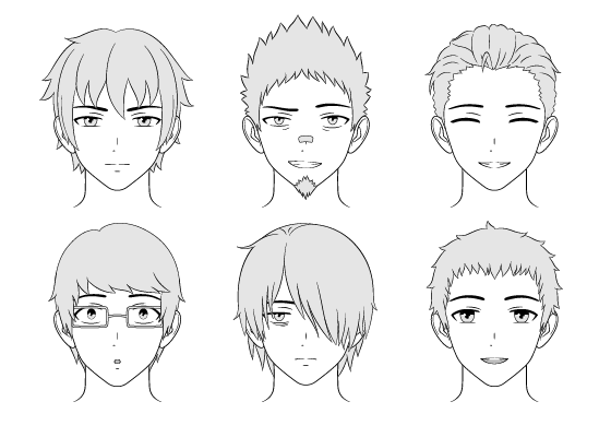 Anime Boy Hairstyles 1 by Nekuromii on DeviantArt