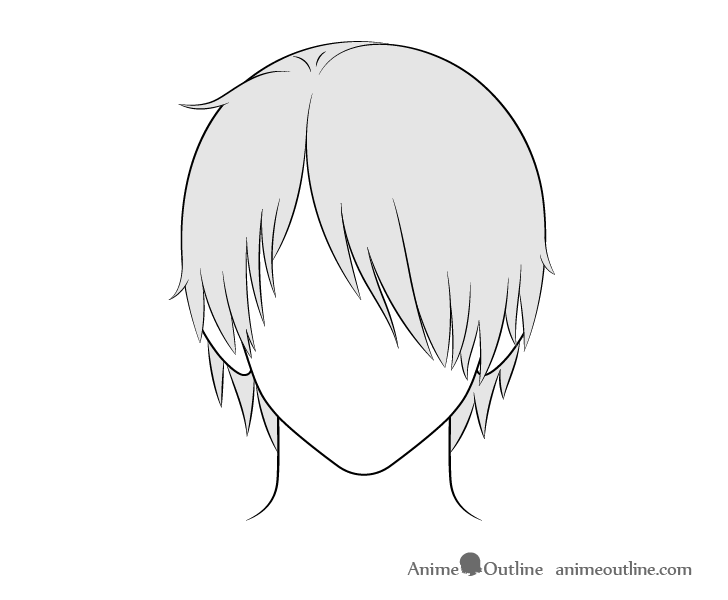 Anime Male Hairstyles, Anime Drawing, Hair Drawing, Hairstyle