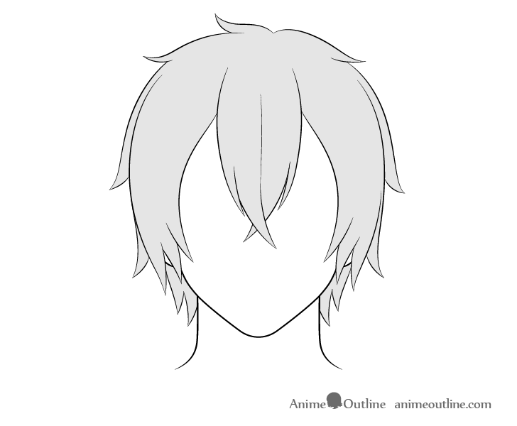 Anime Boy Hair Drawing Reference