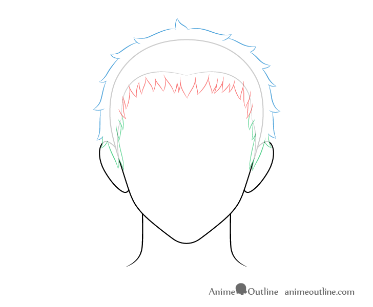 how to draw male hair