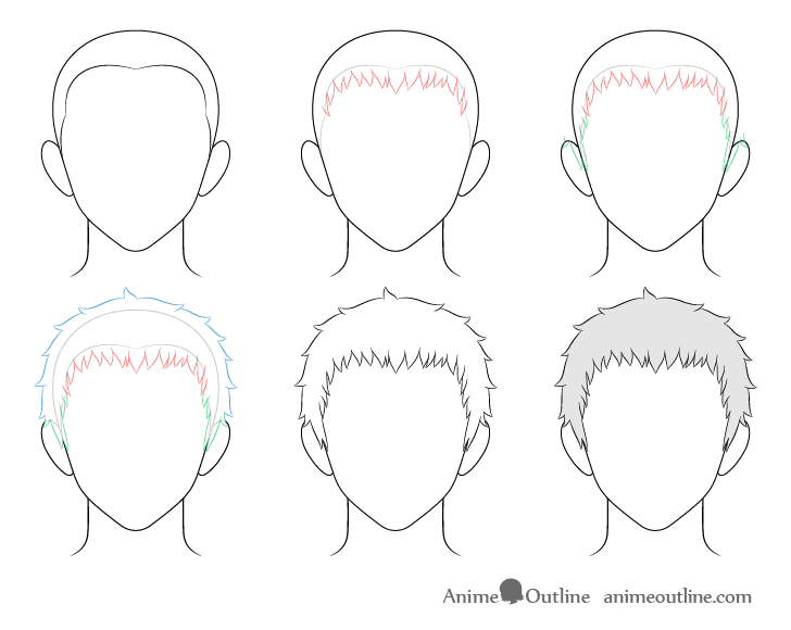 Anime Male Hair Reference  Png Download  Male Hair Reference Transparent  Png  Transparent Png Image  PNGitem