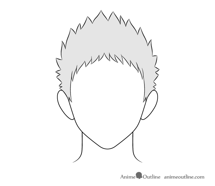 How to Draw Anime Boy Hair  Spiky hair edition +PSD File