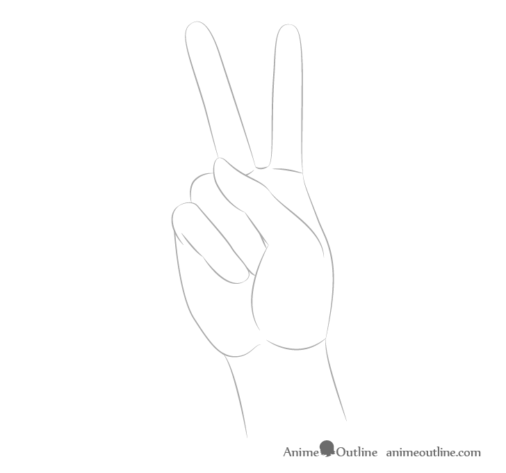 anime peace sign pose