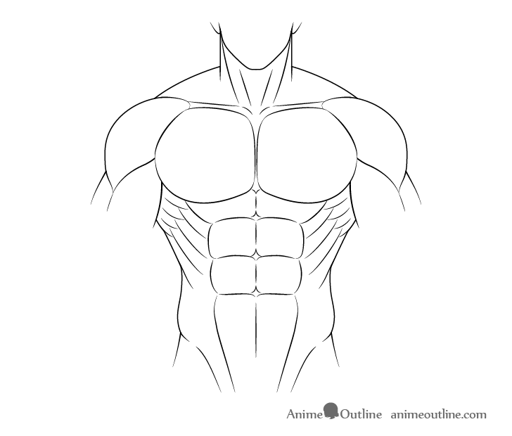 How to Draw Anime Muscular Male Body Step by Step ...