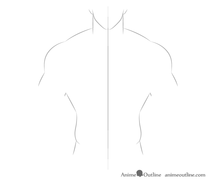 male figure outline drawing