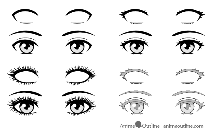 Tutorial of Drawing Human Eye Eye in Anime Style Female Eyelashes Stock  Illustration  Illustration of glamour japanese 183789159