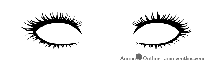 Cute Anime Eyelashes Face