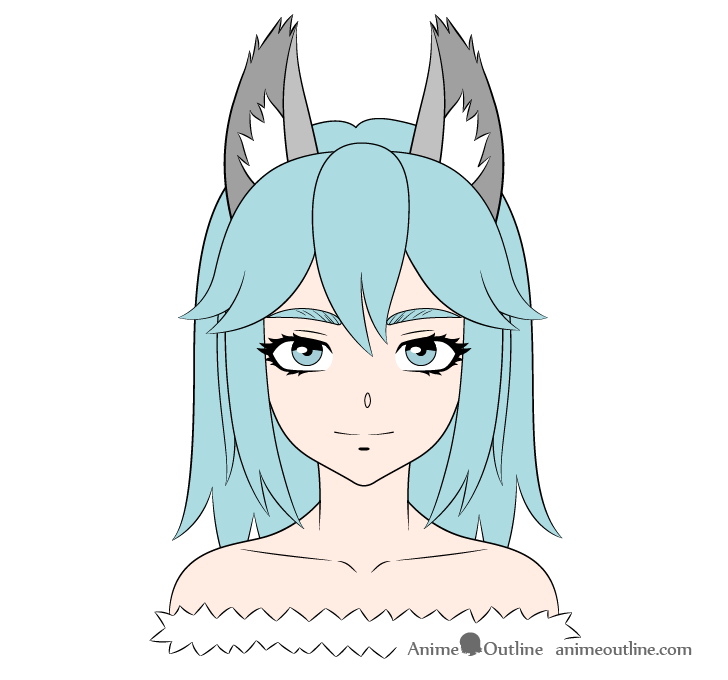 How To Draw Anime Hair With Wolf Ears : However, if you break it down ...