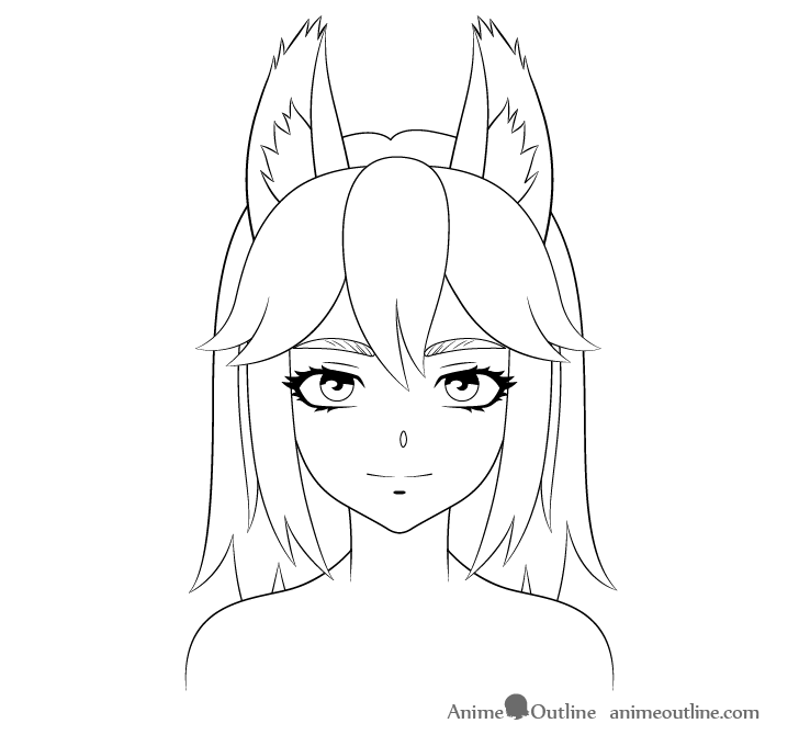 How to Draw Wolf Ears Step by Step  YouTube