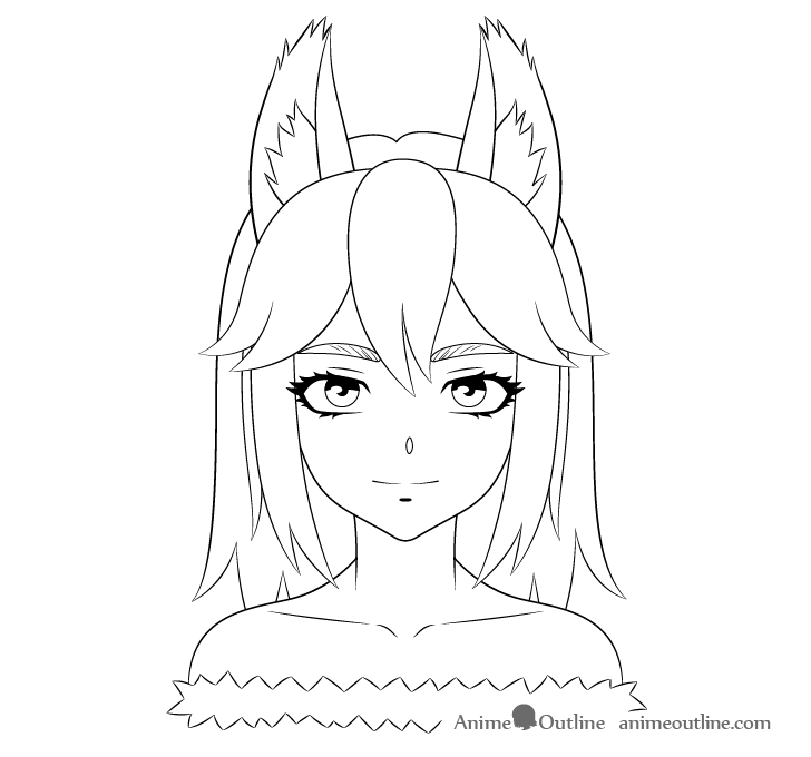 How To Draw An Anime Wolf, Step by Step, Drawing Guide, by Dawn - DragoArt