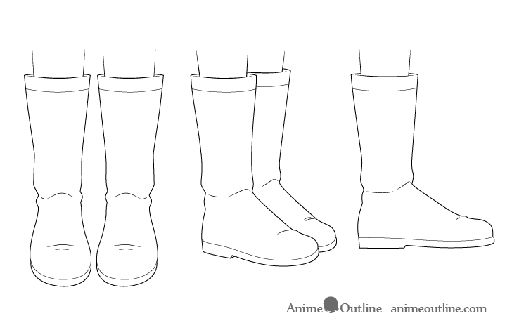Anime boots drawing