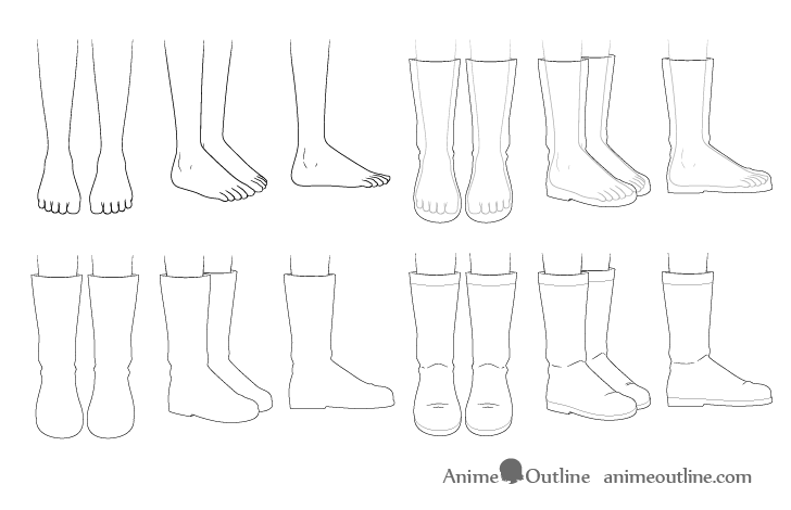 Sketch  pair skaters shoes front and top view Vector Image