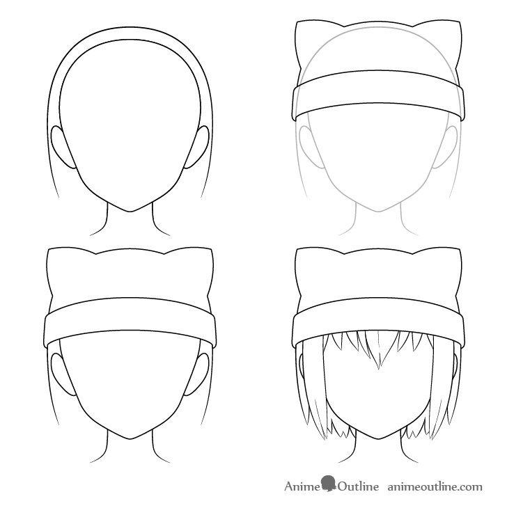 How to Draw Anime Hats & Head Ware - AnimeOutline  Anime drawings  tutorials, Anime eye drawing, Anime drawings