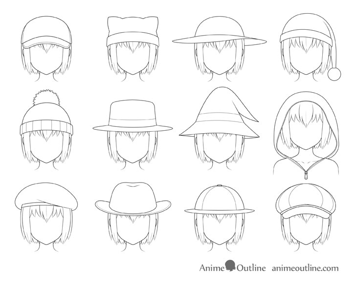 Как нарисовать шапку с ушками
