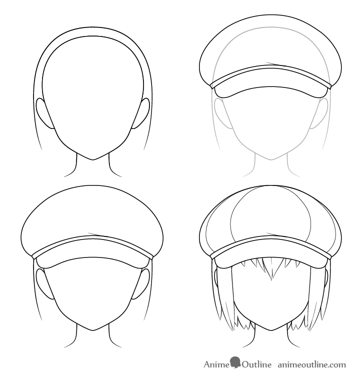 How To Draw Anime Hats Head Ware Animeoutline Anime H - vrogue.co
