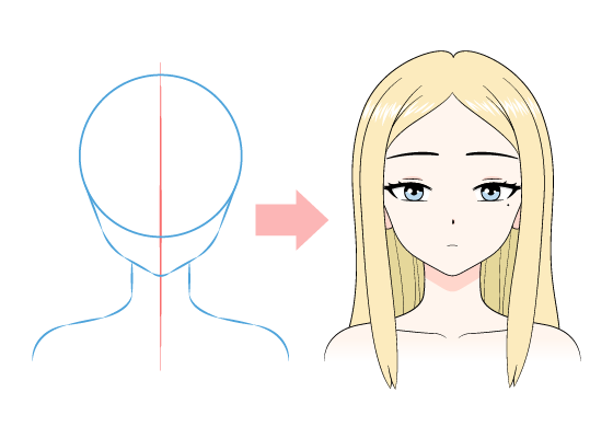 Easy anime drawing  how to draw anime girl easy stepbystep  YouTube