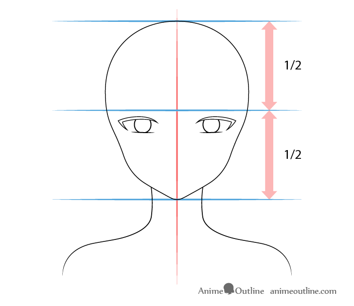 How to Draw a Cute Anime Girls Head and Face  Easy Step by Step Tutorial