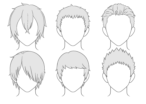 How To Draw Anime Hair Male Step By Step ~ Anime Hairstyles Male / How ...