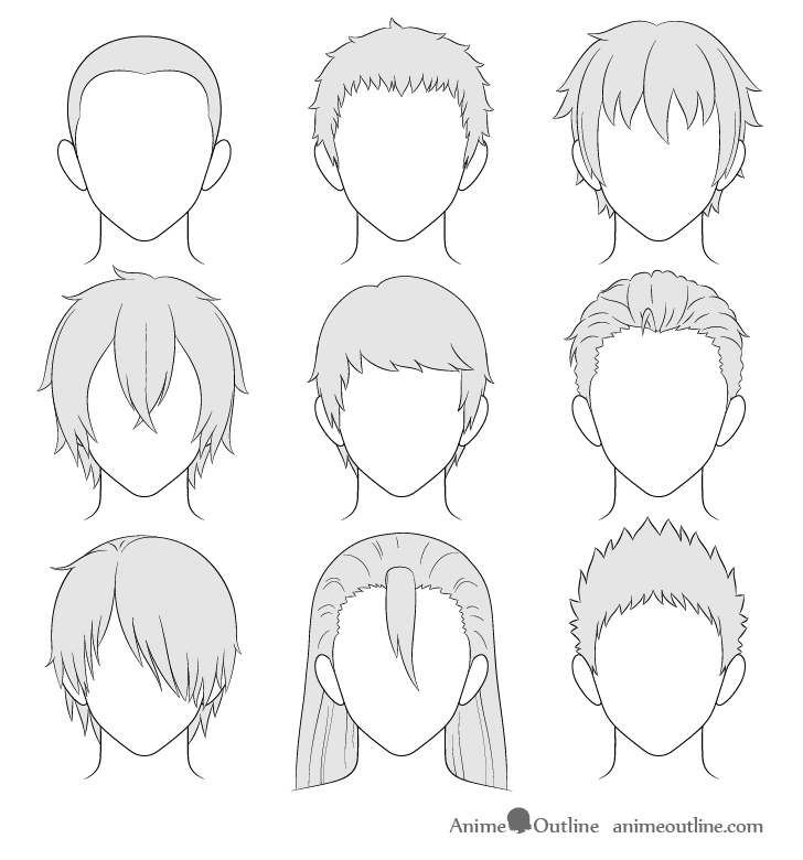Anime Male Hairstyles Drawing 