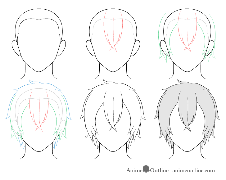 anime male hairstyles drawing｜TikTok Search