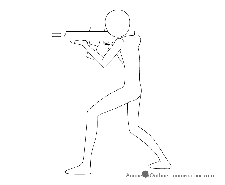 anime action gun poses