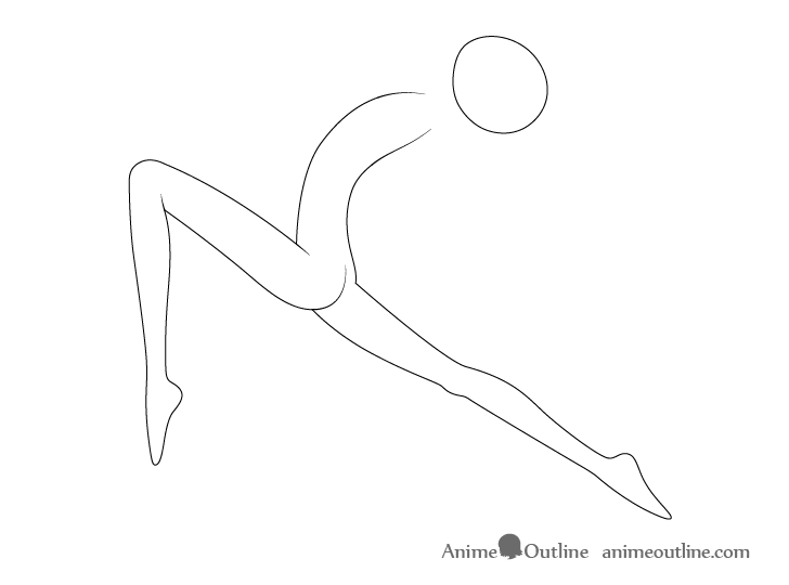Anime ballet pose legs drawing