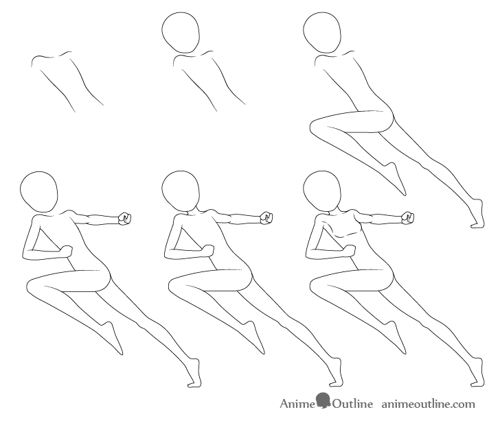 How to Draw ANIME POSES Anatomy Tutorial  Step by Step SWORD  YouTube