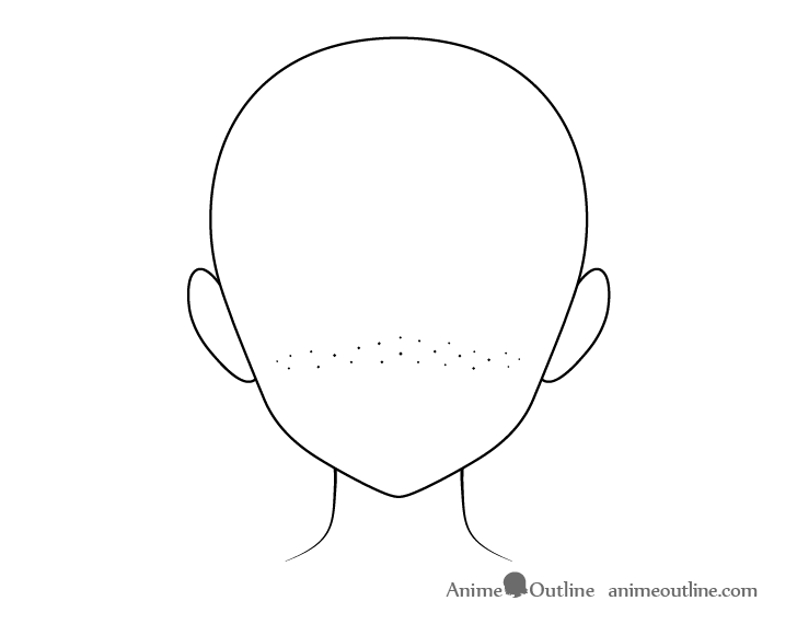 Anime freckles across face head drawing