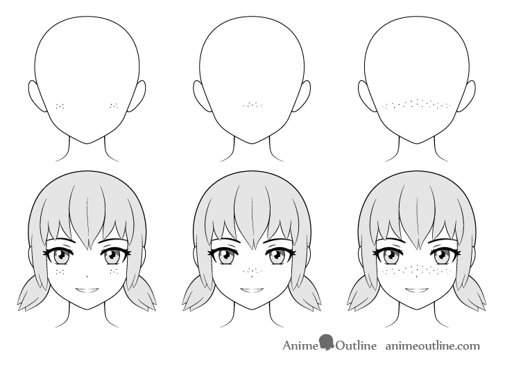How to Draw Freckles on Anime Faces AnimeOutline