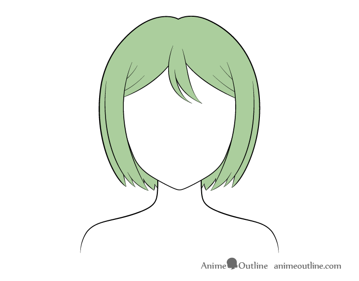 Anime combed hair coloring
