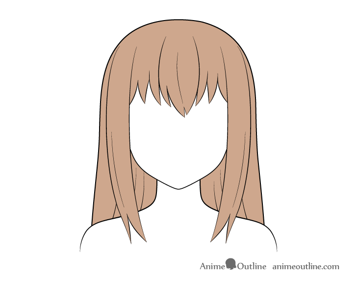 How to Shade Anime Hair Step by Step  AnimeOutline  How to shade Anime  hair How to draw anime hair