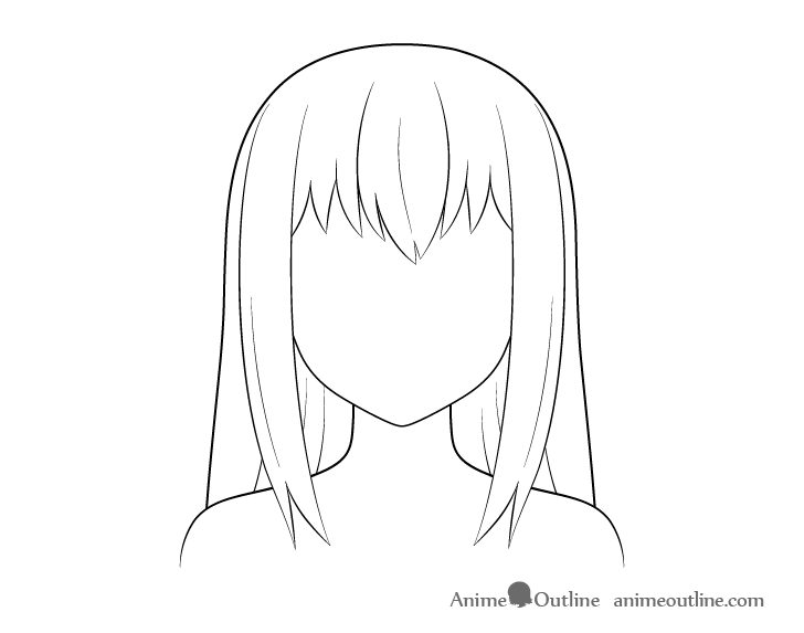 Premium Vector  Vector coloring page with cute anime girl