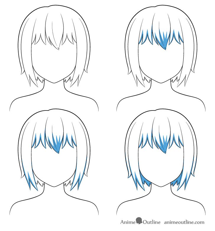 How to Draw Anime Hair  Learn Drawing Various Anime Hairstyles