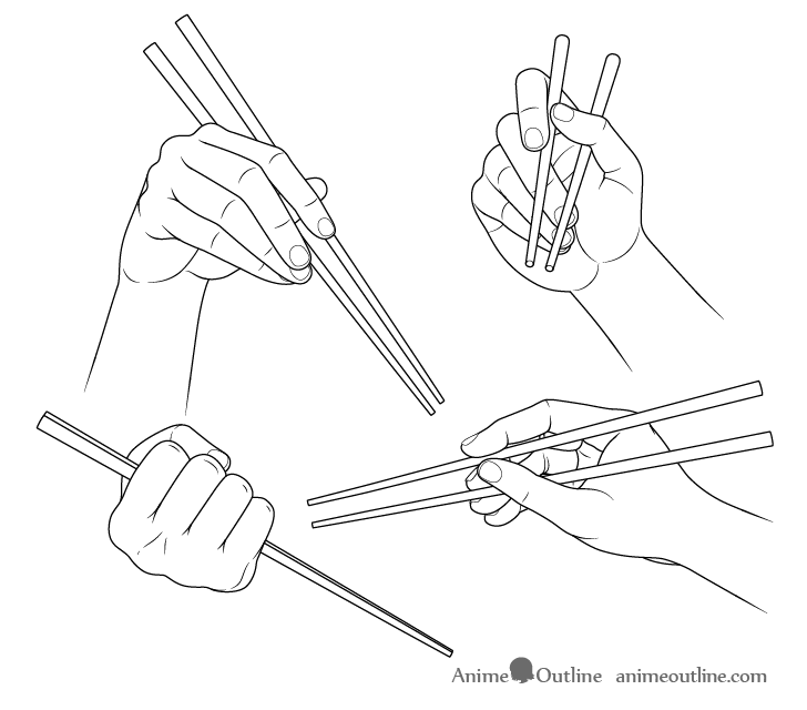How to Draw Hands Holding Chopsticks Step by Step how To Meditate