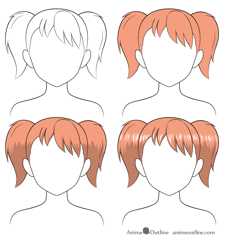 How to draw and color anime hair  Art Rocket
