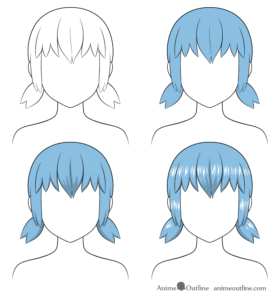 How to Shade Anime Hair Step by Step - AnimeOutline