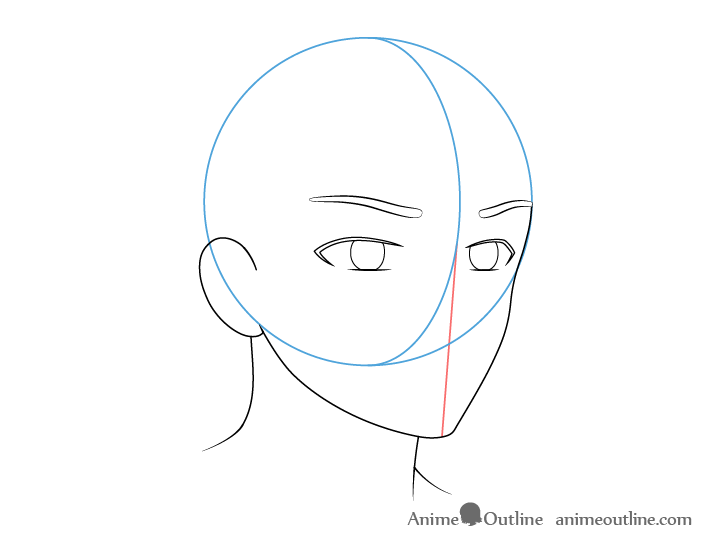 How to draw an anime face turned sideways At an anglein profile Step by  step  YouTube