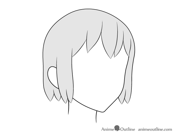 how to draw anime girl hair side view