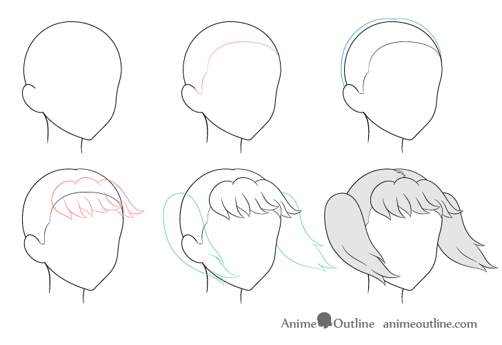 How to Draw Anime Hair Blowing in the Wind - AnimeOutline