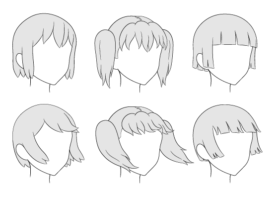 How to Draw Anime & Manga Male & Female Hair - AnimeOutline