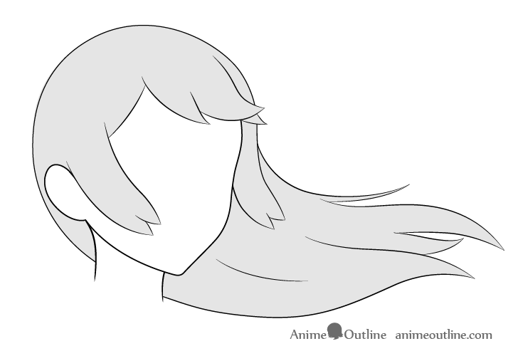 How To Draw Hair In The Wind
